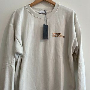 SPRWMN White Sweatshirt With Bronze Logo